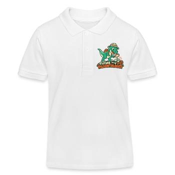 Future Paleontologist / Dino Forscher - Kinder Organic Poloshirt Mini Sprinter von Stanley/Stella - Weiß - Vorne