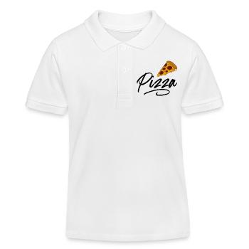 La pizza - Polo enfant bio Stanley/Stella - blanc - Devant
