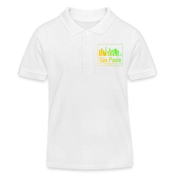 São Paulo Skyline im Neongradient - Kinder Organic Poloshirt Mini Sprinter von Stanley/Stella - Weiß - Vorne