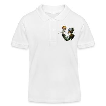 L’amitié de la sirène steampunk - Polo enfant bio Stanley/Stella - blanc - Devant