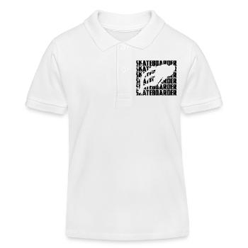 Skateboarder - Kinder Organic Poloshirt Mini Sprinter von Stanley/Stella - Weiß - Vorne