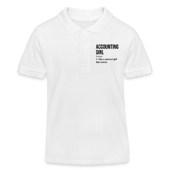 Buchhalter Buchhalter Buchhalter Buchhalter - Kinder Organic Poloshirt Mini Sprinter von Stanley/Stella - Weiß - Vorne
