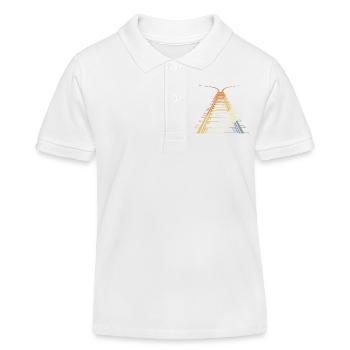 Chemin de fer Vintage Look - Polo enfant bio Stanley/Stella - blanc - Devant