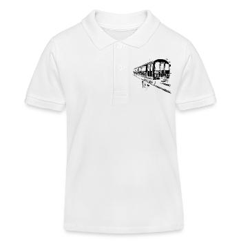 Railway Graphic - Kids Organic Polo Shirt by Stanley/Stella - white - Front