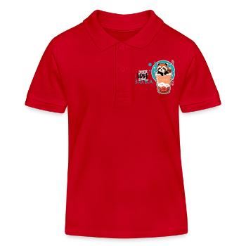 j’adore Boba - Polo enfant bio Stanley/Stella - rouge - Devant
