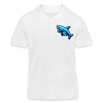 Requin - Polo enfant bio Stanley/Stella - blanc - Devant