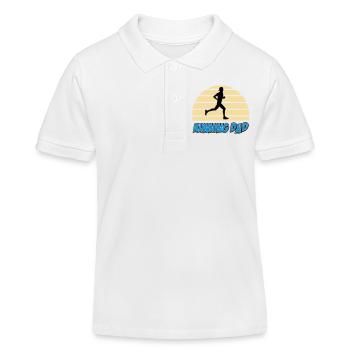 Running dad - Polo enfant bio Stanley/Stella - blanc - Devant