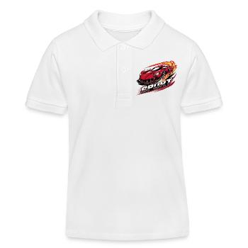 Sportwagen - Kinder Organic Poloshirt Mini Sprinter von Stanley/Stella - Weiß - Vorne