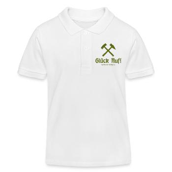 Glück Auf! - Ruhrpott - Zeche - Zollverein - Kinder Organic Poloshirt Mini Sprinter von Stanley/Stella - Weiß - Vorne