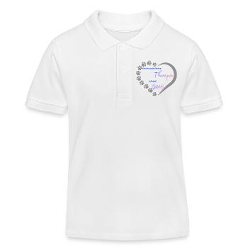 Gassi statt Therapie Herzdesign - Kinder Organic Poloshirt Mini Sprinter von Stanley/Stella - Weiß - Vorne