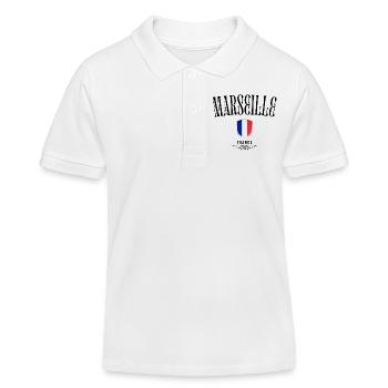 Marseille-Souvenir, elegantes Design Marseille - Kinder Organic Poloshirt Mini Sprinter von Stanley/Stella - Weiß - Vorne