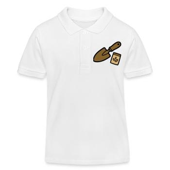 Gartenwerkzeug Saatgut Gärtner Landschaftsbau - Kinder Organic Poloshirt Mini Sprinter von Stanley/Stella - Weiß - Vorne