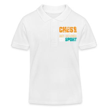Schach Schachspieler Schachbrett - Kinder Organic Poloshirt Mini Sprinter von Stanley/Stella - Weiß - Vorne