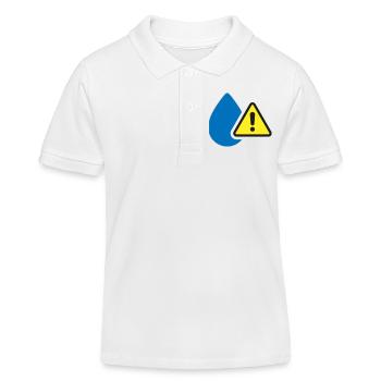 Avertissement de fuite d’eau Symbole d’humidité icône solide - Polo enfant bio Stanley/Stella - blanc - Devant