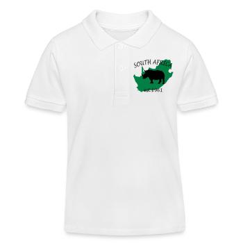 Südafrika - Kinder Organic Poloshirt Mini Sprinter von Stanley/Stella - Weiß - Vorne