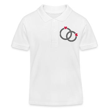 wedding rings - Kids Organic Polo Shirt by Stanley/Stella - white - Front
