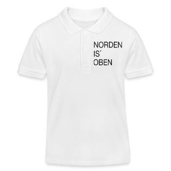 Norden is oben - Kinder Organic Poloshirt Mini Sprinter von Stanley/Stella - Weiß - Vorne
