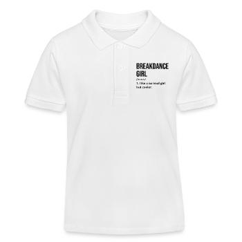 Breakdance Breakdance Breakdance - Kinder Organic Poloshirt Mini Sprinter von Stanley/Stella - Weiß - Vorne