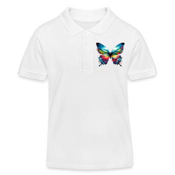 Butterfly - Kids Organic Polo Shirt by Stanley/Stella - white - Front