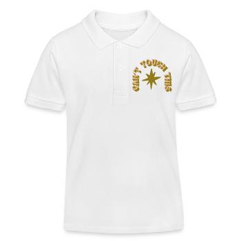 Can't Touch This – Kaktus-Humor - Kinder Organic Poloshirt Mini Sprinter von Stanley/Stella - Weiß - Vorne