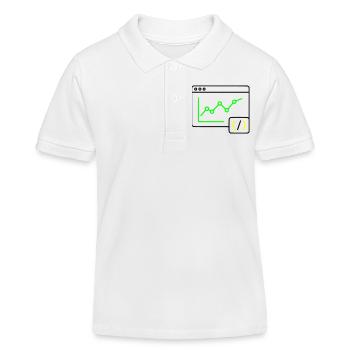 Web Analyse Chart Coding Browser Vektor - Kinder Organic Poloshirt Mini Sprinter von Stanley/Stella - Weiß - Vorne