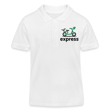 Eco Express Leaf Scooter Logo - Polo enfant bio Stanley/Stella - blanc - Devant