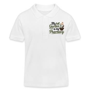 Herbalist My Garden Is My Pharmacy Professional  - Kids Organic Polo Shirt by Stanley/Stella - white - Front