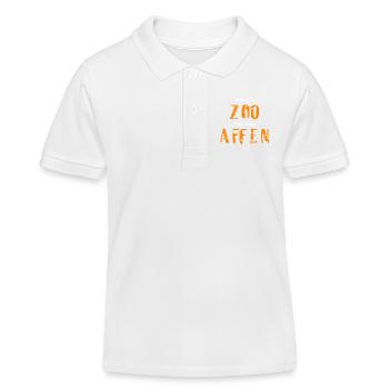 Nicht mein ZOO nicht meine AFFEN Spruch - Kinder Organic Poloshirt Mini Sprinter von Stanley/Stella - Weiß - Vorne