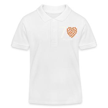 70 Jahre Fahrrad fährt immer noch Geburtstagsgeschenk - Kinder Organic Poloshirt Mini Sprinter von Stanley/Stella - Weiß - Vorne