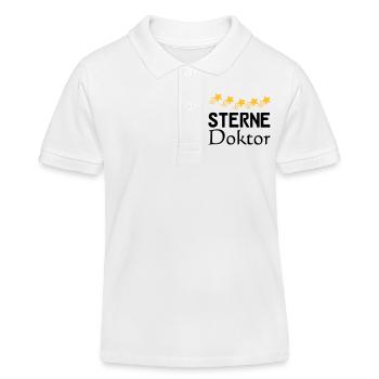 Sterne Doktor Geschenk - Kinder Organic Poloshirt Mini Sprinter von Stanley/Stella - Weiß - Vorne