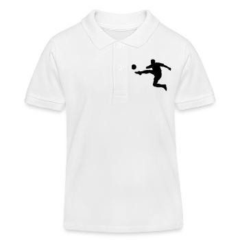 Joueur de football - Polo enfant bio Stanley/Stella - blanc - Devant