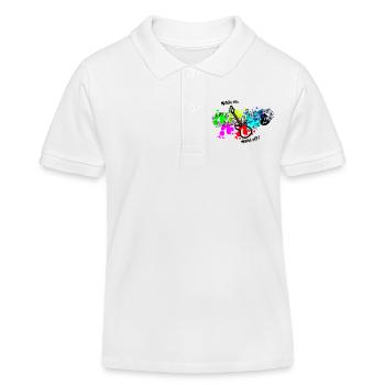 Musik, Musik immer und überall, Musik machen - Kinder Organic Poloshirt Mini Sprinter von Stanley/Stella - Weiß - Vorne