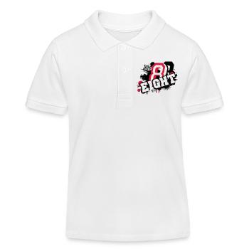 nombre élégant huit graffiti en 3D - Polo enfant bio Stanley/Stella - blanc - Devant