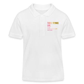 Table Tennis Table Tennis Table Tennis - Polo enfant bio Stanley/Stella - blanc - Devant