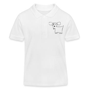 002 Short pour chien - Polo enfant bio Stanley/Stella - blanc - Devant
