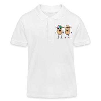 Kartoffel Kartoffeln Gemüse lustig witzig spaßig - Kinder Organic Poloshirt Mini Sprinter von Stanley/Stella - Weiß - Vorne
