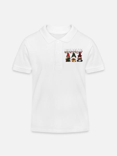 Wichtel Weihnachten - Kinder Organic Poloshirt Mini Sprinter von Stanley/Stella - Weiß
