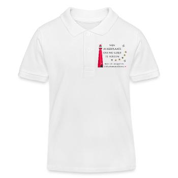 Mein Ankerplatz Schiermonnikoog, Handzeichnung - Kinder Organic Poloshirt Mini Sprinter von Stanley/Stella - Weiß - Vorne