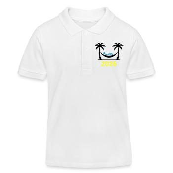 Palmiers Hammock 2026 - Polo enfant bio Stanley/Stella - blanc - Devant