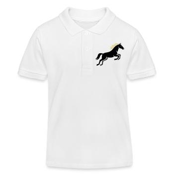 Noble Horse Mane Equestrian - Polo enfant bio Stanley/Stella - blanc - Devant
