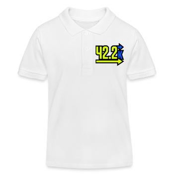  Stolzer 42.2k Marathon Finisher - Kinder Organic Poloshirt Mini Sprinter von Stanley/Stella - Weiß - Vorne