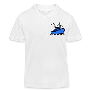 Ship Children - Kids Organic Polo Shirt by Stanley/Stella - white - Front