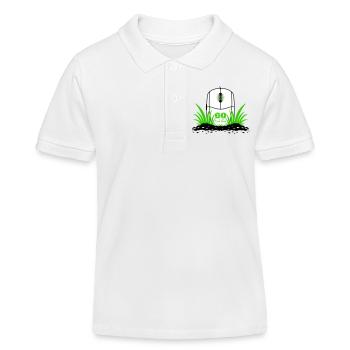 Geh und berühre Gras - Kinder Organic Poloshirt Mini Sprinter von Stanley/Stella - Weiß - Vorne