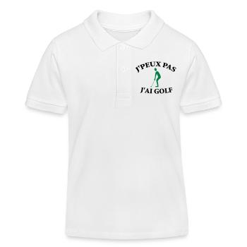 Ich kann nicht, ich habe Golf. - Kinder Organic Poloshirt Mini Sprinter von Stanley/Stella - Weiß - Vorne