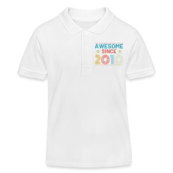 Awesome since 2010 - Kids Organic Polo Shirt by Stanley/Stella - white - Front