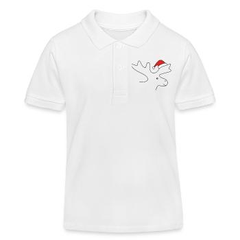 Christmas Moose - Kids Organic Polo Shirt by Stanley/Stella - white - Front