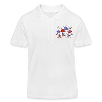 Blumen - Kinder Organic Poloshirt Mini Sprinter von Stanley/Stella - Weiß - Vorne