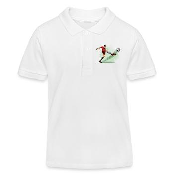 soccer player - Polo enfant bio Stanley/Stella - blanc - Devant