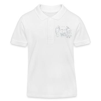 Mann und Frau offline - Kinder Organic Poloshirt Mini Sprinter von Stanley/Stella - Weiß - Vorne