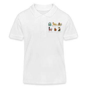 Katzenrassen - Kinder Organic Poloshirt Mini Sprinter von Stanley/Stella - Weiß - Vorne